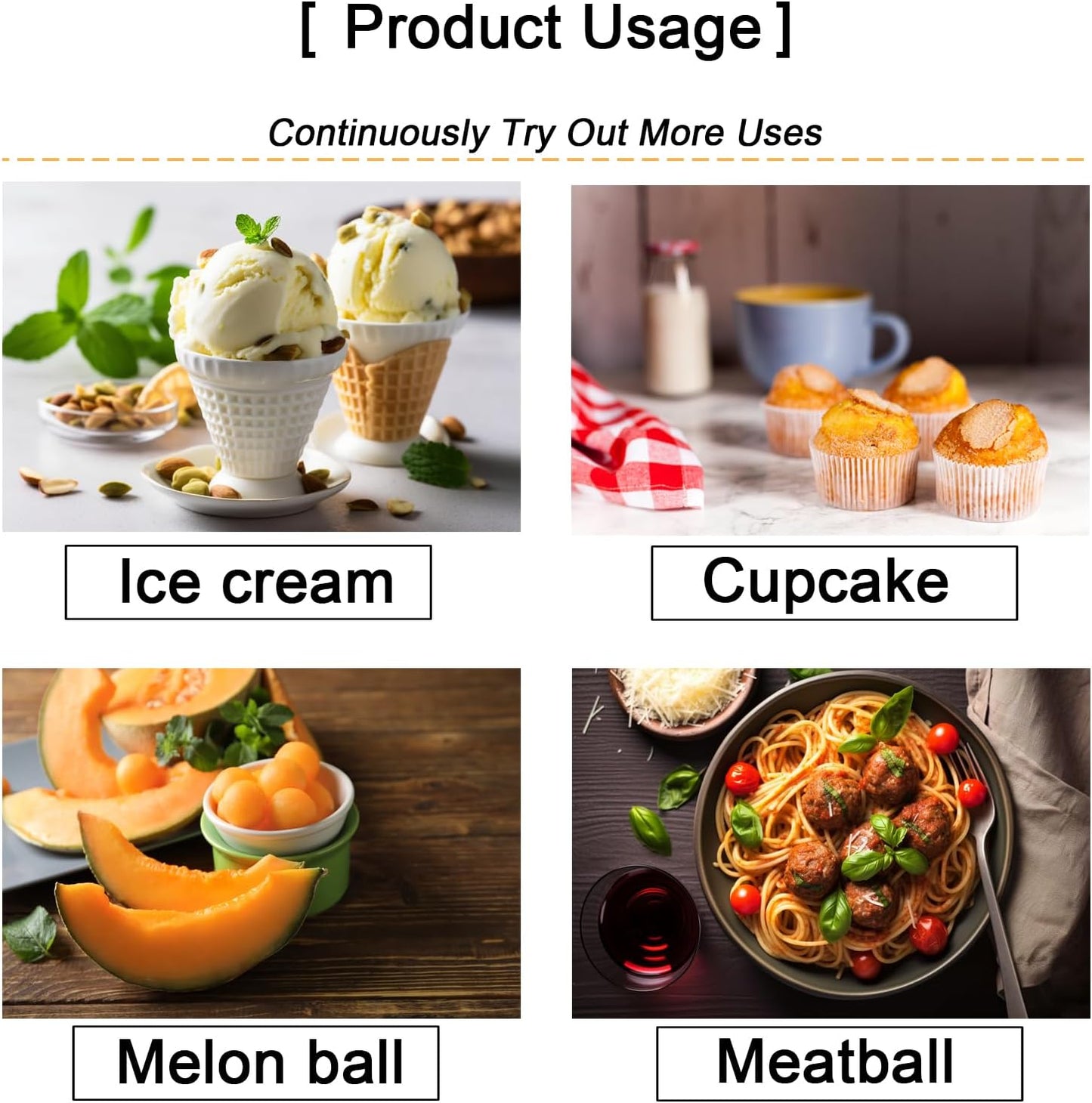 Medium Cookie Scoop, 2 Tbsp / 30ml / 1 oz, Size #40 Cookie Dough Scoop, Cookie Scoops for Baking, 1 25/32 inches / 4.5 CM Ball, 18/8 Stainless Steel, Secondary Polishing