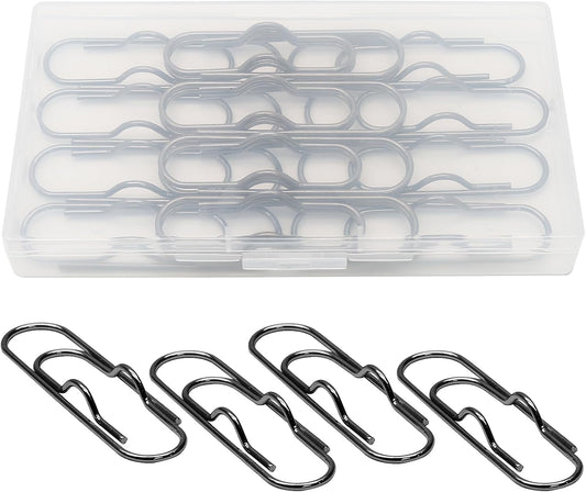 20 PCS Metal Pen Clips, Black Pen Holder, Multifunctional Pen Clip Holders for Notebooks, Paper, Clipboard