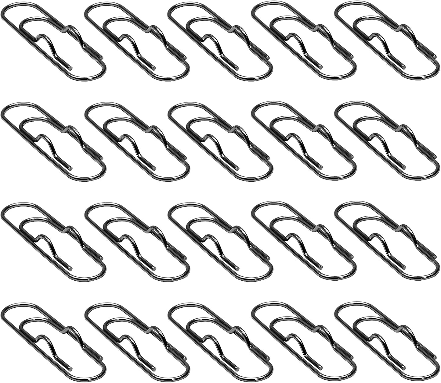 20 PCS Metal Pen Clips, Black Pen Holder, Multifunctional Pen Clip Holders for Notebooks, Paper, Clipboard