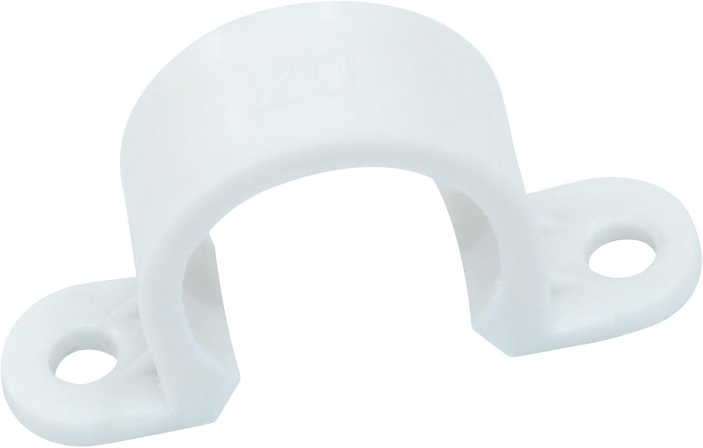 100Pcs 1/2 Inch PVC Pipe Clamps, 2 Hole Pipe Strap Plastic Conduit Clamp Conduit Clips for PVC Pipes Conduit Cables Hose, White
