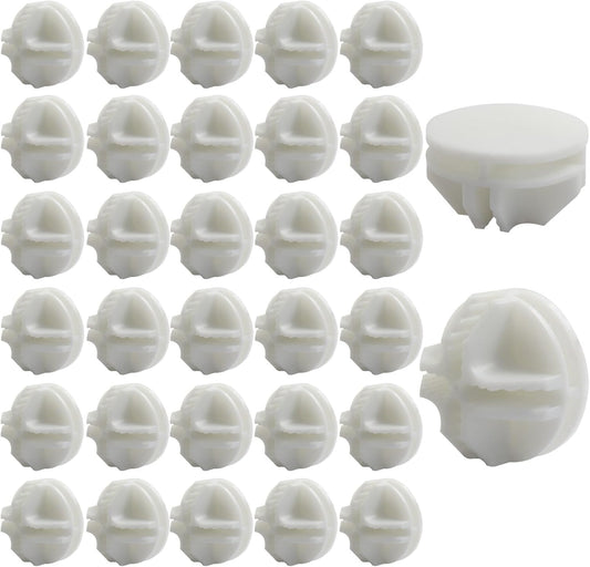 32 Pack White Plastic Cube Connectors, Wire Grid Cube ABS Connectors Modular Closet Storage Organizer, DIY Wire Shelves for Home/Office