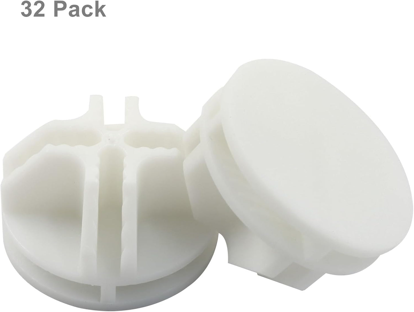 32 Pack White Plastic Cube Connectors, Wire Grid Cube ABS Connectors Modular Closet Storage Organizer, DIY Wire Shelves for Home/Office