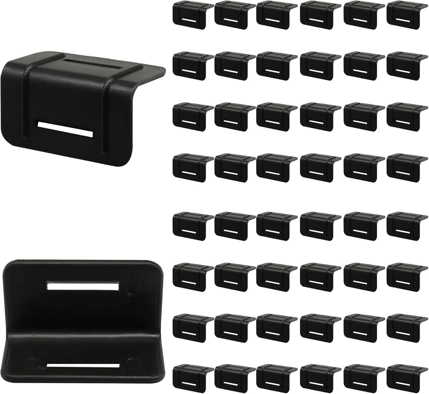 50 Pack Tie Down Edge Protectors, Plastic Corner Protectors Pallet Guard Cargo Strap Protectors, L Shaped Packing Clip for Packaging/Transportation