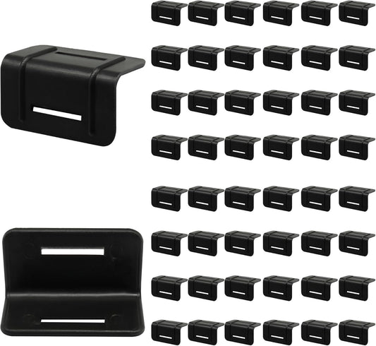 50 Pack Tie Down Edge Protectors, Plastic Corner Protectors Pallet Guard Cargo Strap Protectors, L Shaped Packing Clip for Packaging/Transportation