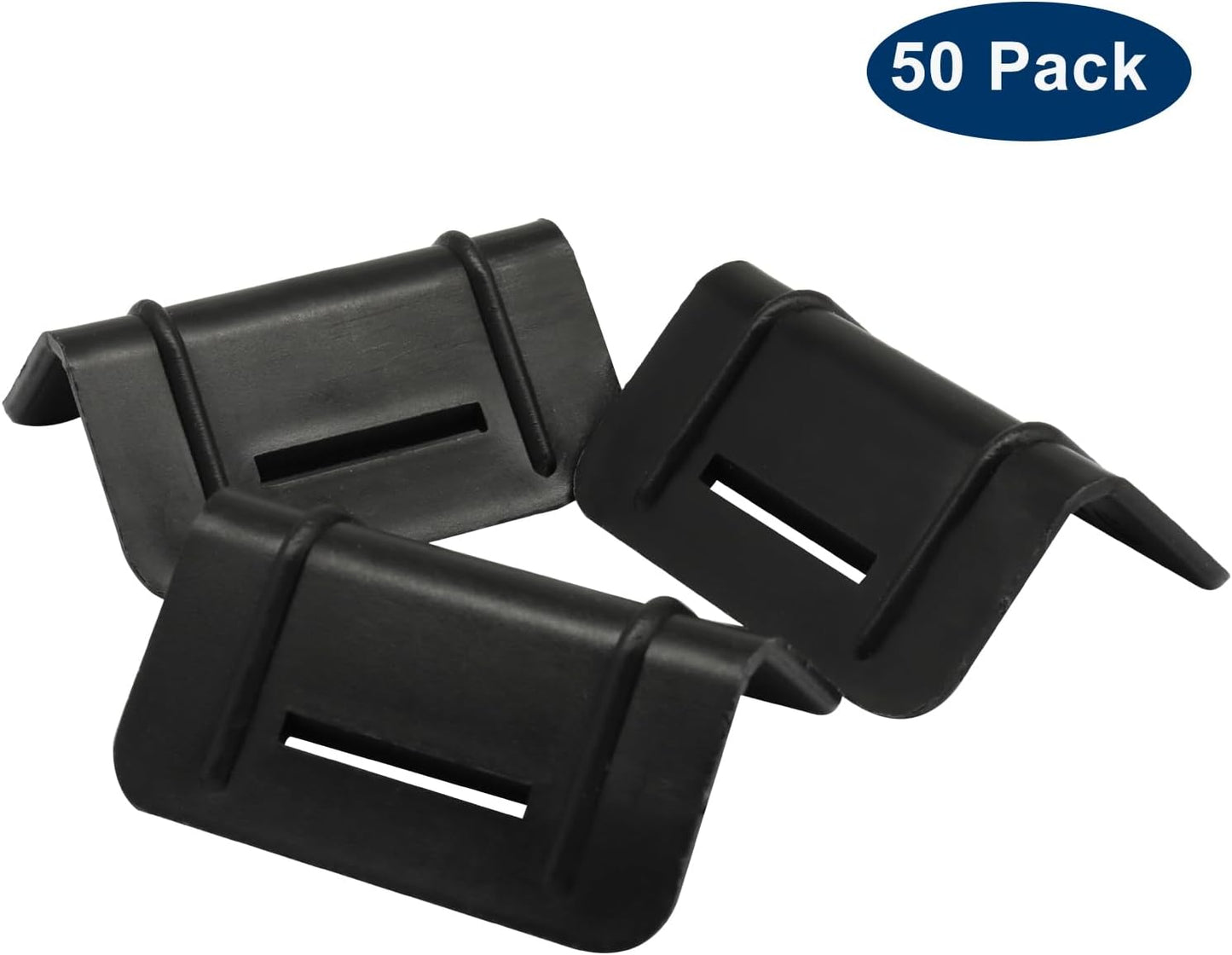 50 Pack Tie Down Edge Protectors, Plastic Corner Protectors Pallet Guard Cargo Strap Protectors, L Shaped Packing Clip for Packaging/Transportation