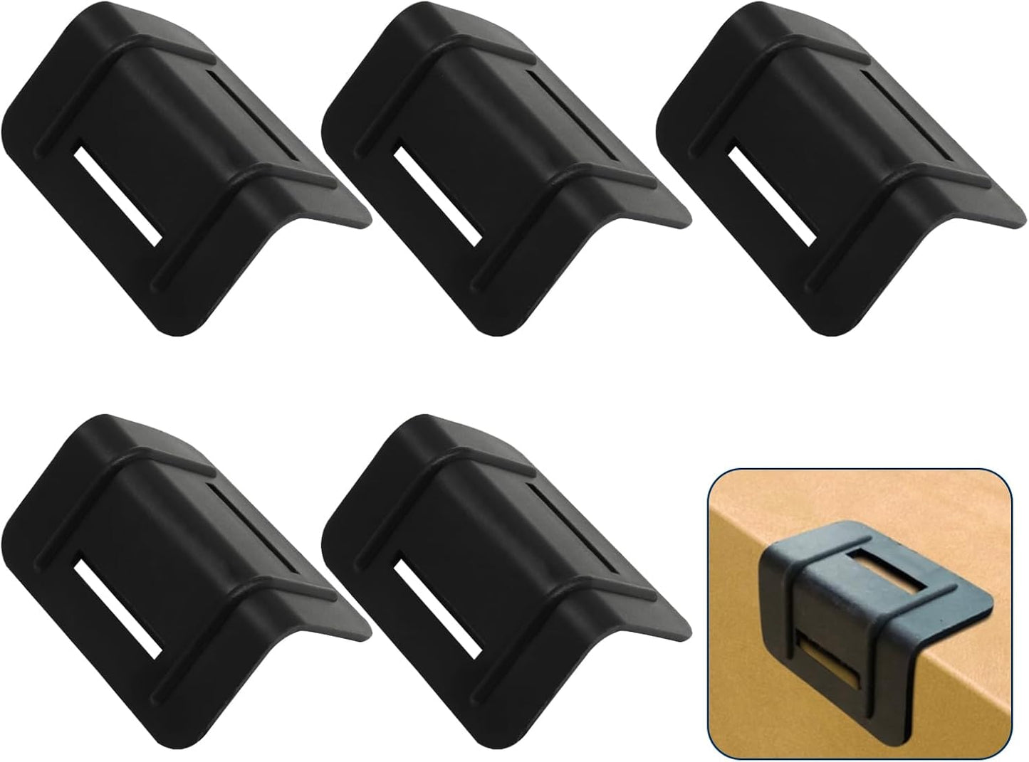 50 Pack Tie Down Edge Protectors, Plastic Corner Protectors Pallet Guard Cargo Strap Protectors, L Shaped Packing Clip for Packaging/Transportation