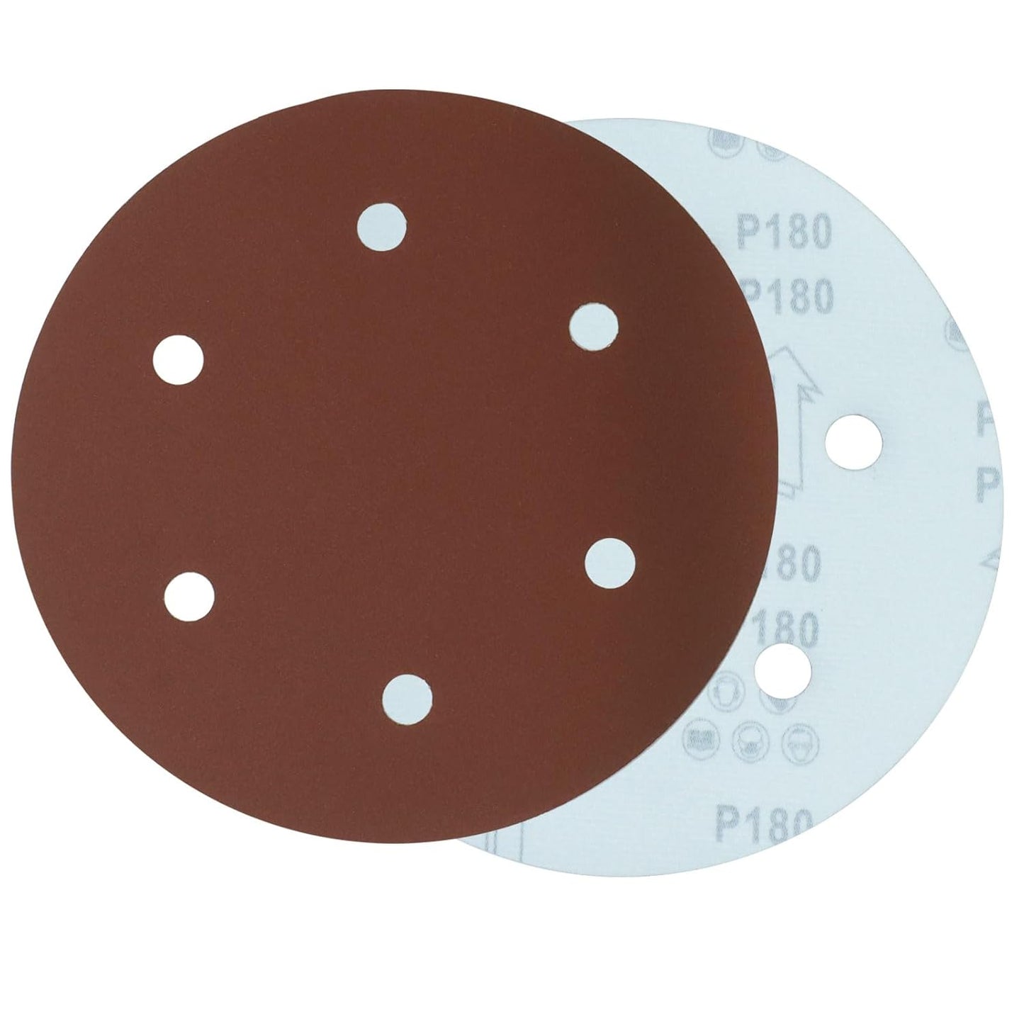 15 Pack 9 Inch 6 Hole Sanding Discs, 180 Grit Hook and Loop Sandpaper, Drywall Sanding Pads for Drywall Sander/Home Improvement Enthusiasts
