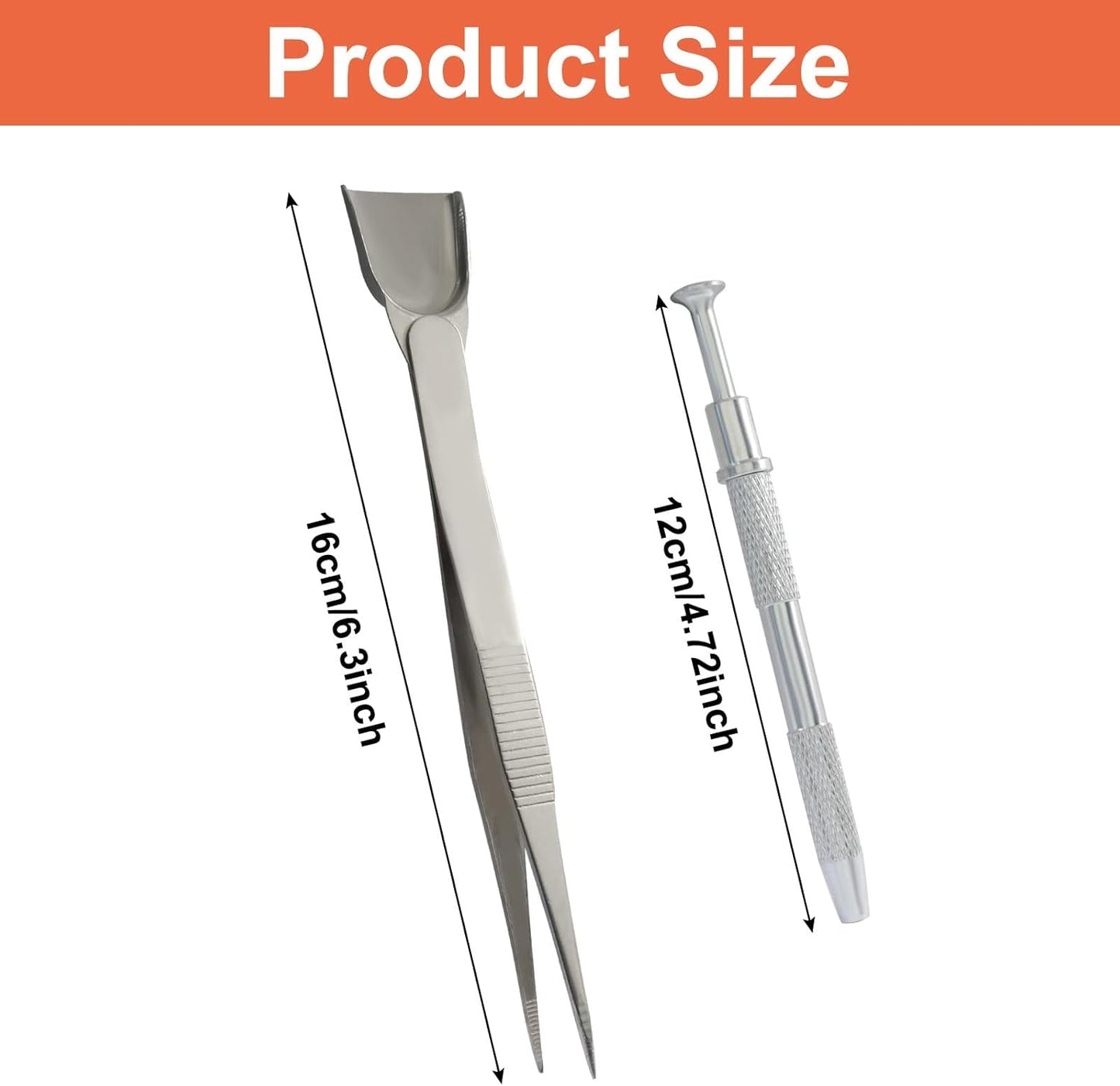 4 Pack Aluminum Alloy Cake Decorating Tools Set, Pearl Sprinkles Pen Pearl Grabber 4 Claws Stainless Steel Cake Tweezers, Pearl Sprinkle Spoon with Shovel Head for Cake Decorating/Bakers