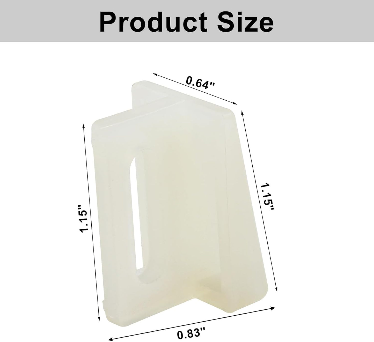 10 Pack Pocket Door Guide Bottom, Jamb Mounted Sliding Door Guides Replacement Kit with Screws (1.125 Inch, White)