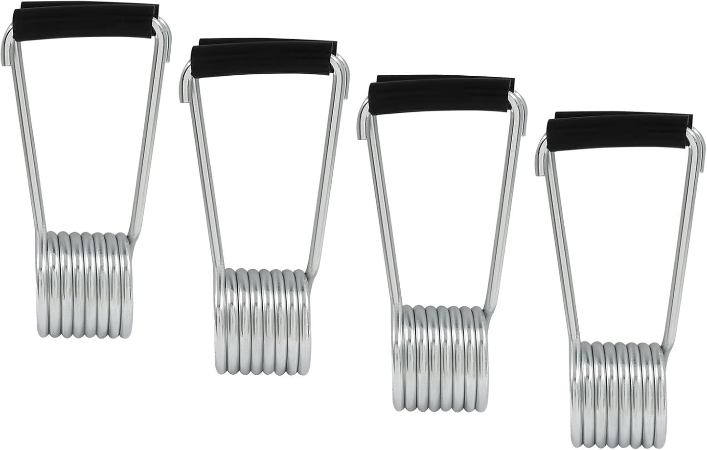 4 Pack Spring Door Closer, Automatic Self-Closing Door Hinge with Rubber Bumper for Cabinet, Closet and Interior Doors