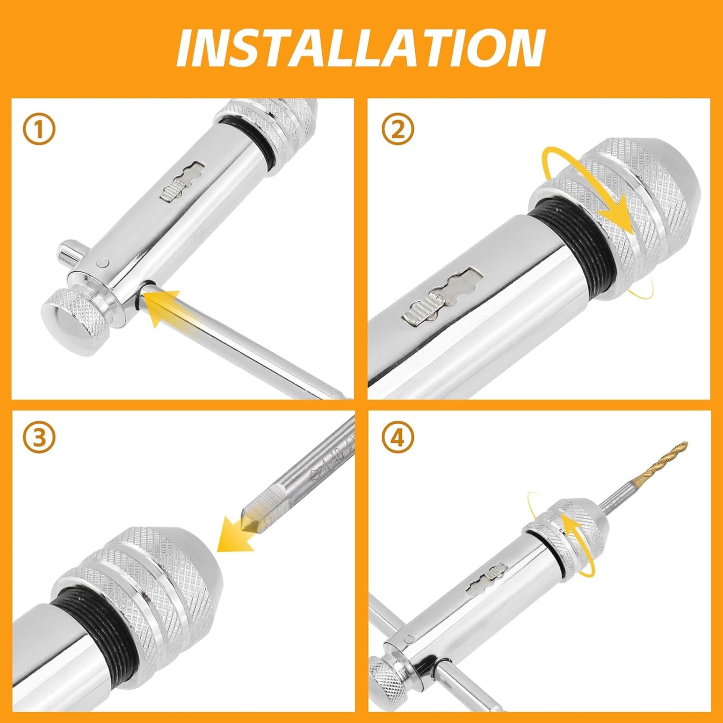 Ratchet Tap Wrench Adjustable T-Handle Tap Wrench Capacity Range M5-M12