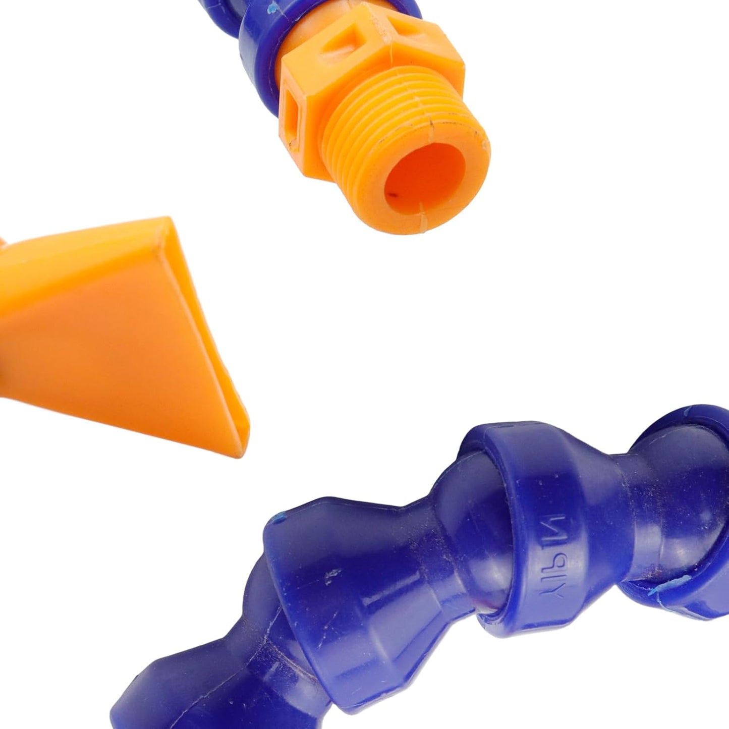 1/2" Thread Water Oil Coolant Hose Pipe Adjustable Coolant Pipe Hose Round Flexible Flat Nozzle Cooling Tube for CNC Lathe Milling Drill Machine-2pcs