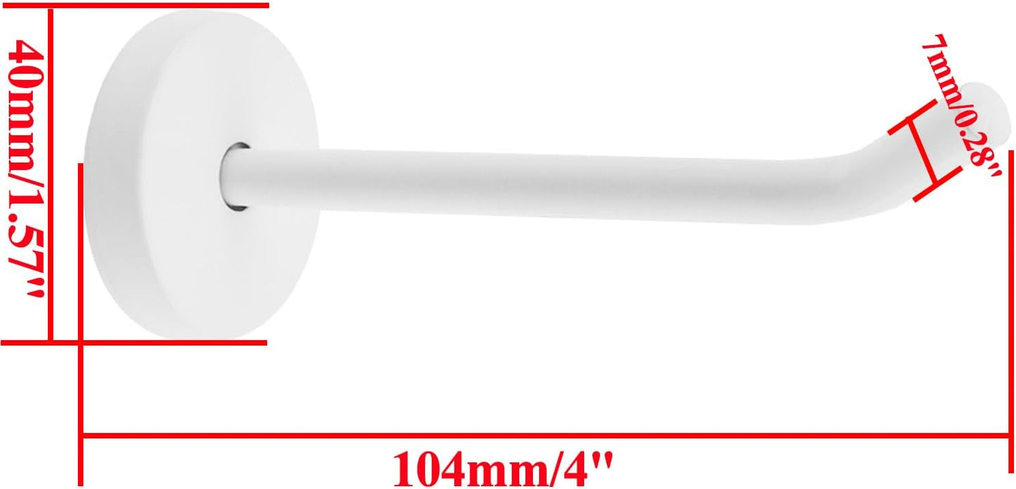 Coat Hook Towel Hooks Stainless Steel Heavy Duty Wall Hooks for Hanging Clothes Wall Mount Towel Holder for Bedroom Kitchen Closet 4" Length White Brushed Surface -Pack of 4