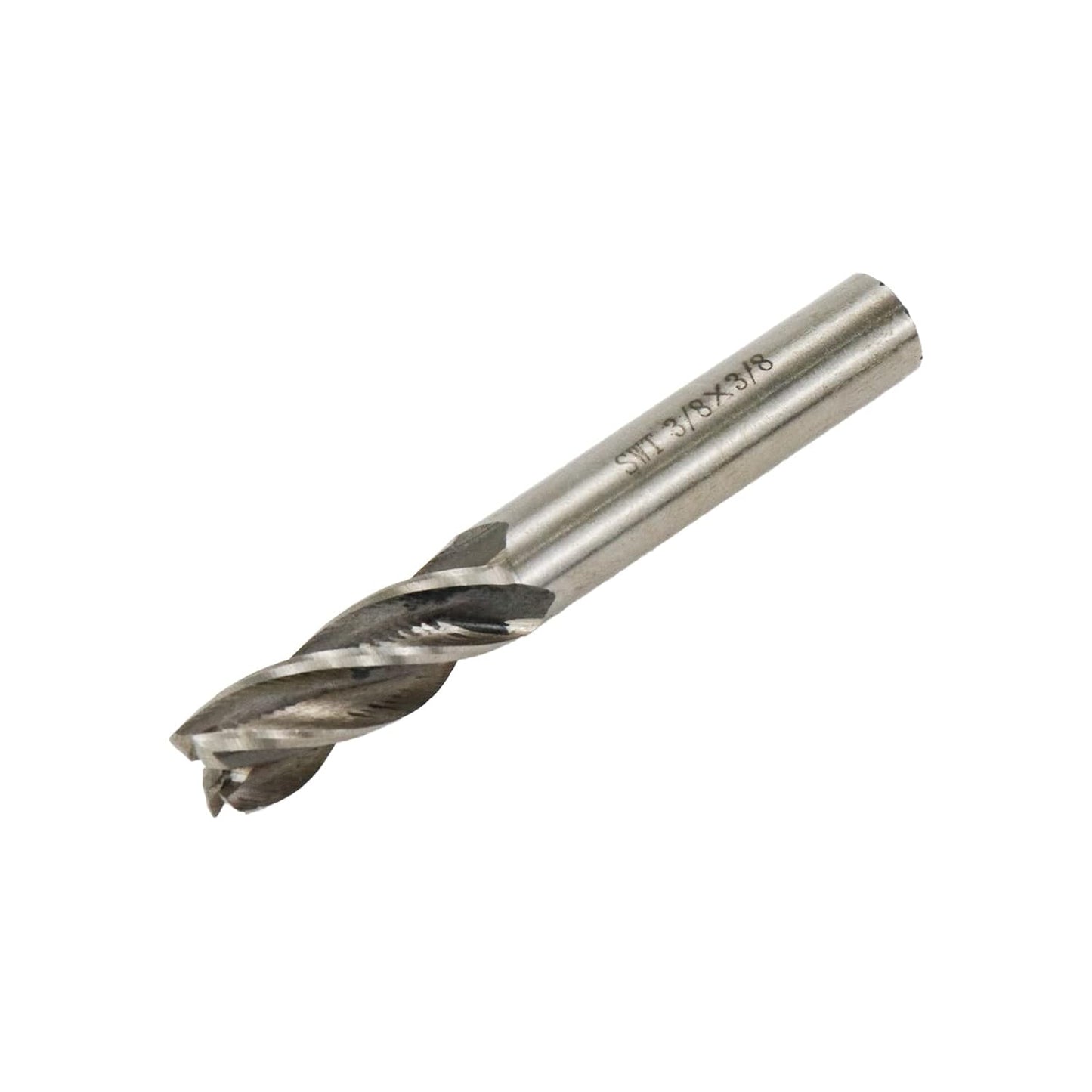 Square End Mill 3/8" Cutting Dia x 3/8" Shank Dia 4 Flute Straight End Mill Cutter - 2pcs
