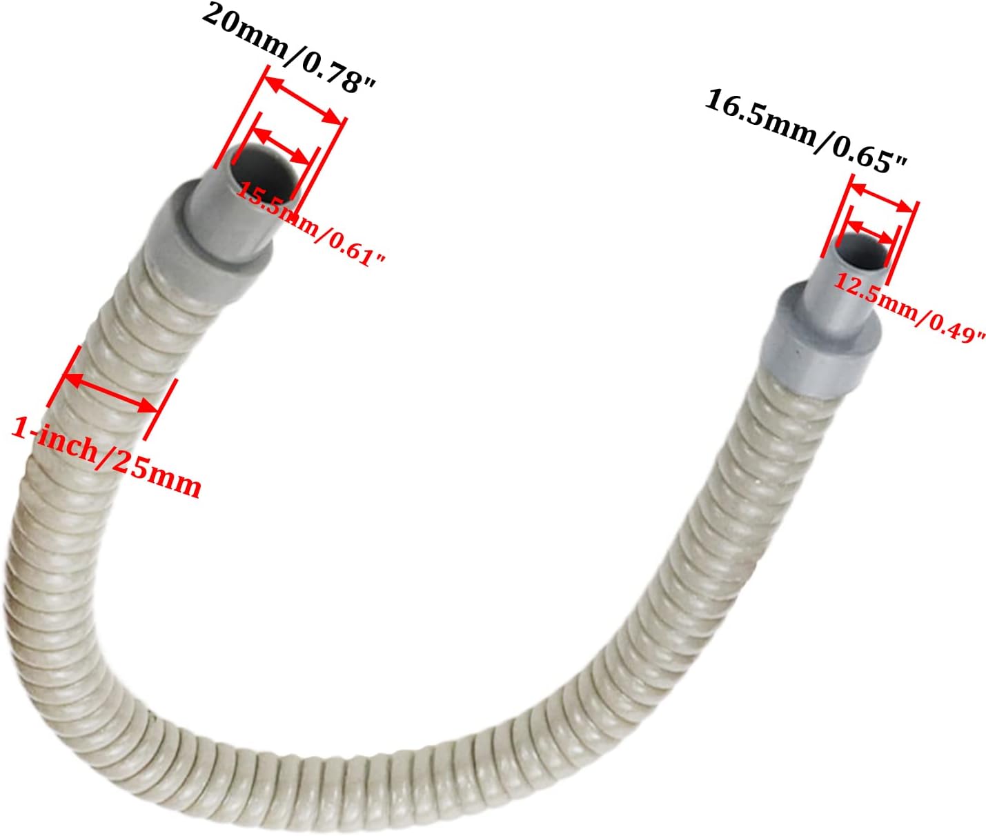 PVC Water Drain Pipe Hose for Air Conditioner 60cm/ 1.96Ft Length -Pack of 2