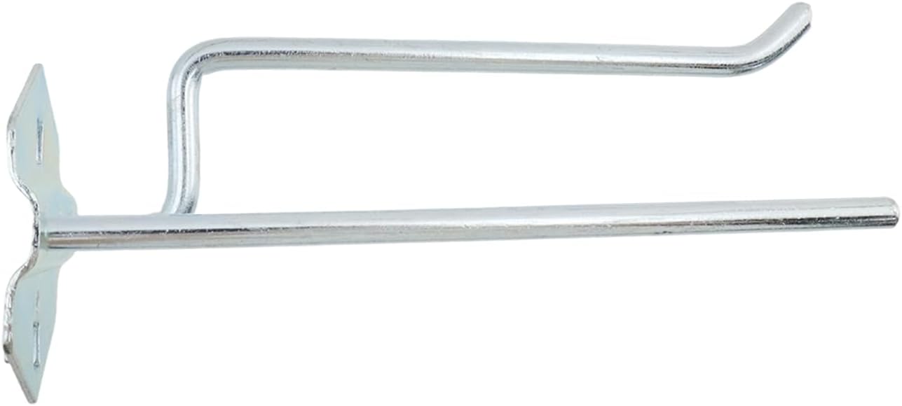 Pegboard Hooks Heavy Duty Metal Steel 3/8" Square Hole Peg Hooks Suitbale for 1.5" Spaced Pegboards Wall Hooks for Hanging Spanner,Coil and Tools 6.5" Length
