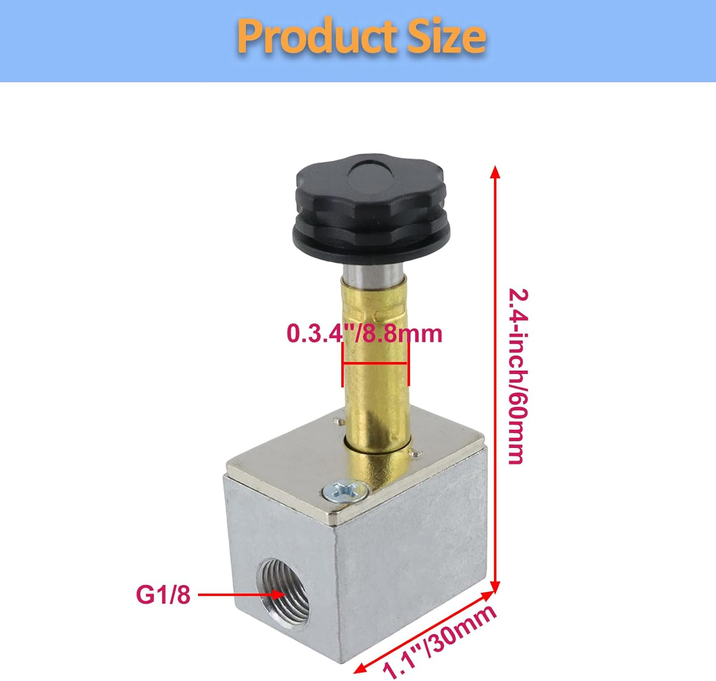 Electric Solenoid One Way Air Valve Body Aluminum Power-Off Vent Exhaust Valves Body for Air Compresspr