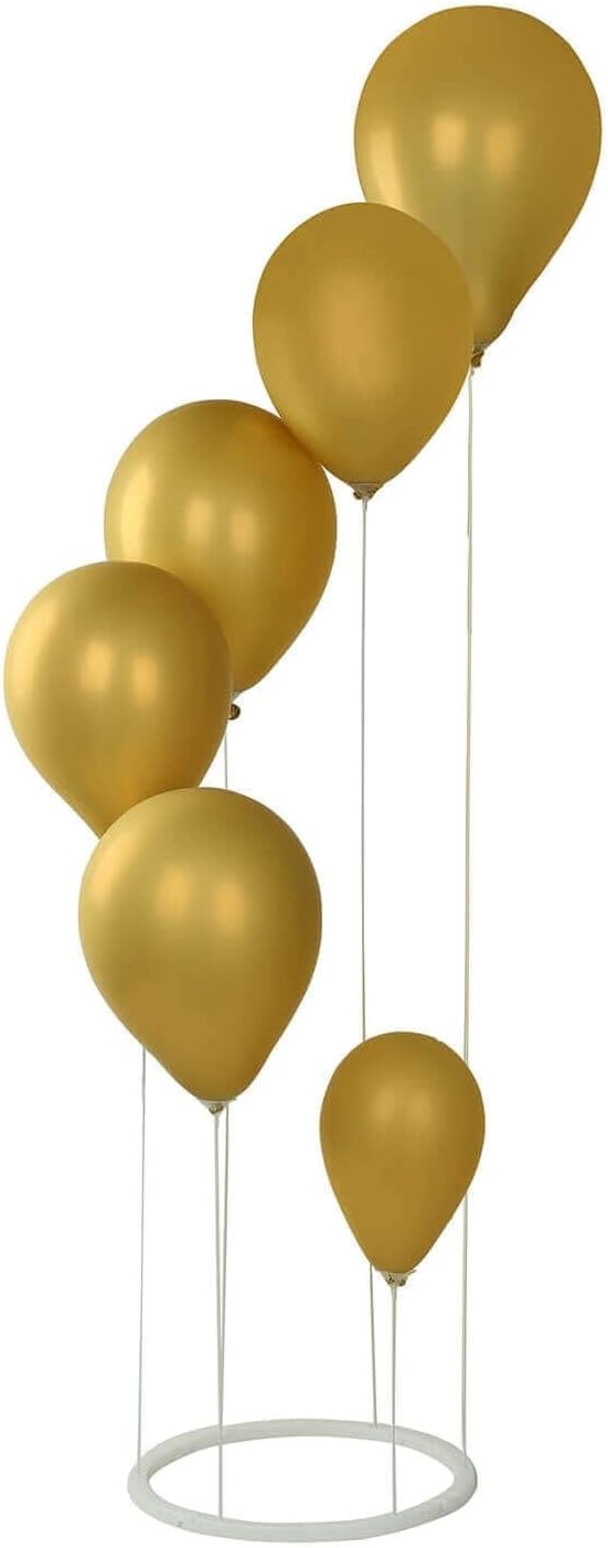 Efavormart 2 Pack White Spiral Plastic Balloon Tower Stand Kit with Sturdy Round Base - 3ft Balloon Sticks Holder Columns for Party Tabletop Centerpiece Displays