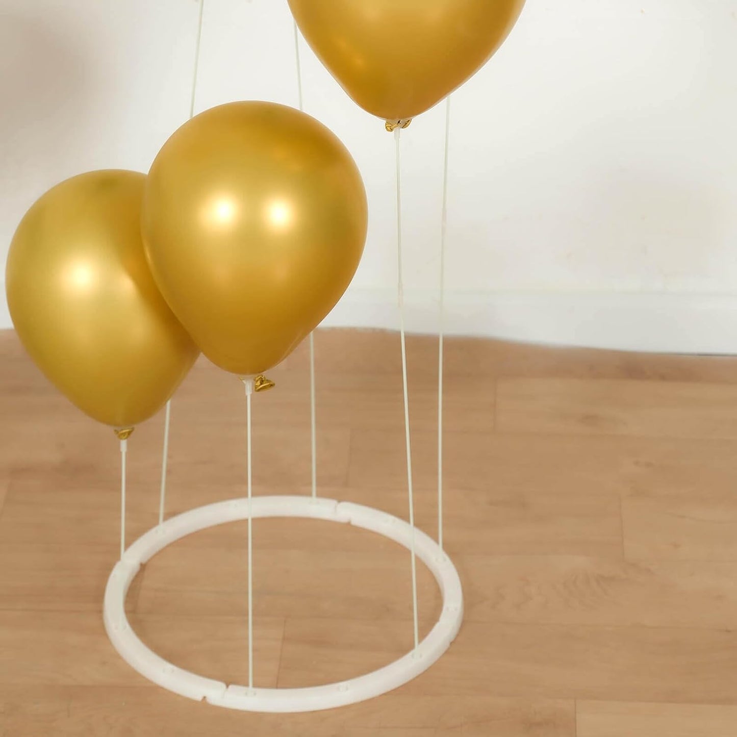 Efavormart 2 Pack White Spiral Plastic Balloon Tower Stand Kit with Sturdy Round Base - 3ft Balloon Sticks Holder Columns for Party Tabletop Centerpiece Displays