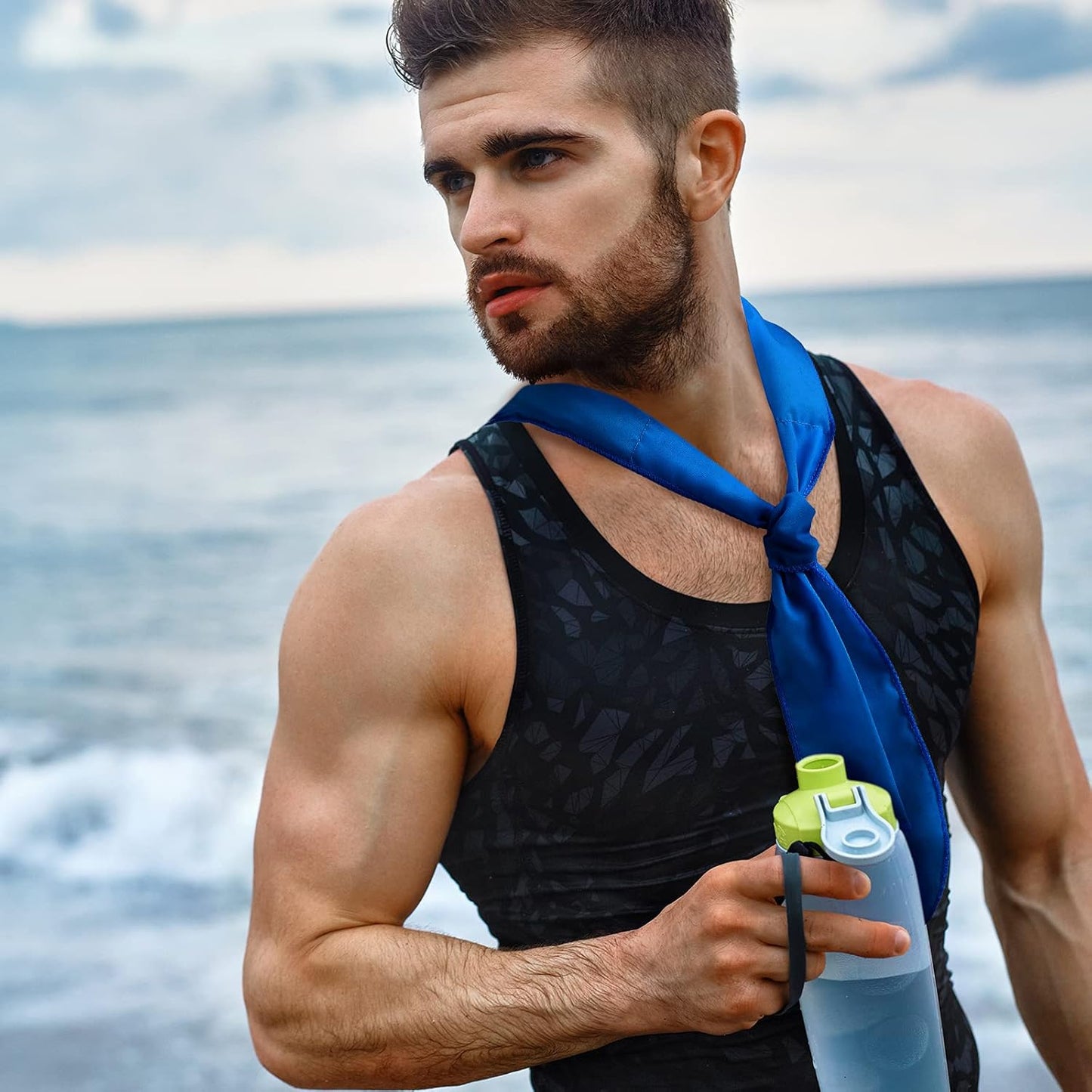 Ice Cooling Scarf Cooling Neck Bandana Wrap Headband for Men Women Outdoor Activities