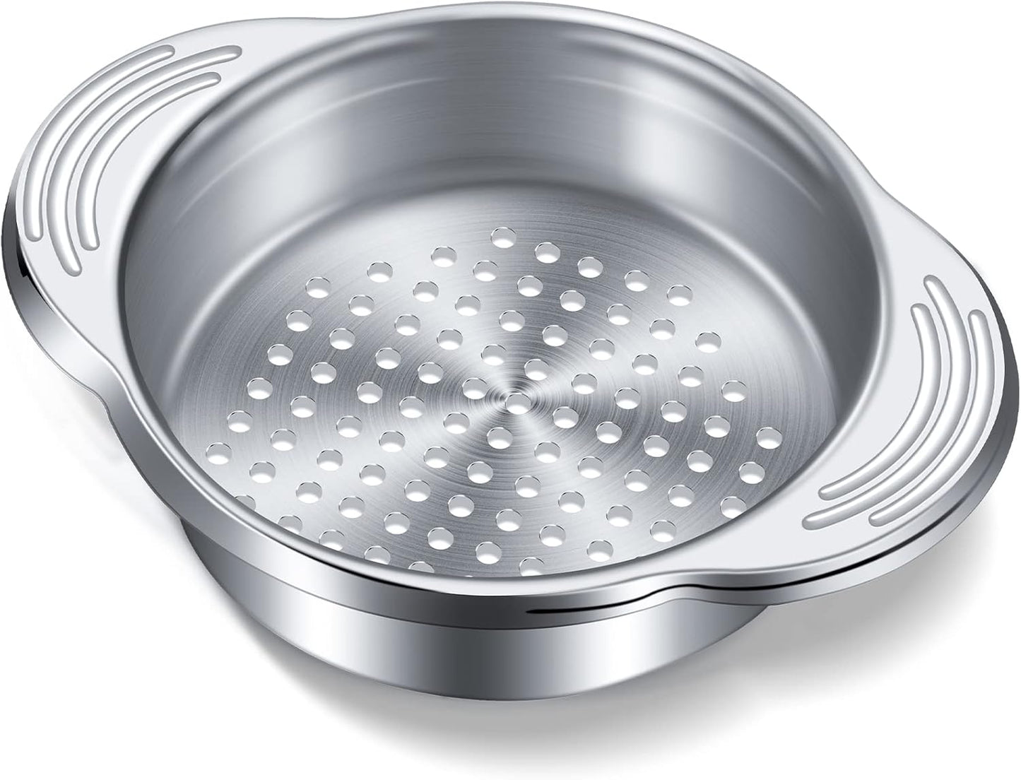 1 Piece Tuna Can Strainer Stainless Steel Food Strainer Sieve Metal Press Lid Canning Colander Oil Drainer Tuna Filter for Beans Vegetables
