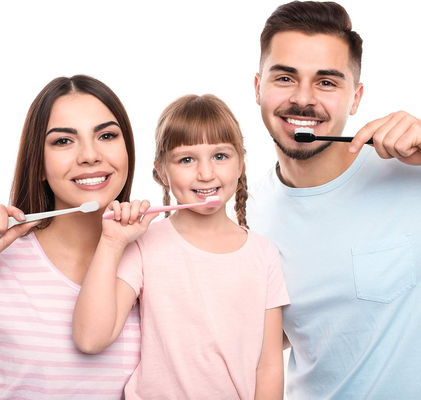 16 Pieces Extra Soft Toothbrush Micro-Nano Toothbrush with 20000 Floss Bristles Manual Toothbrushes for Sensitive Teeth Pregnant Women Elderly Children, 2 Styles