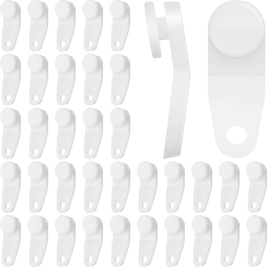 100 Pieces Traverse Rod Slides Curtain Replacement White Plastic Snap in Traversing Slides Track Glider Window Door Shower Curtain Accessories