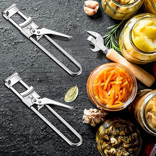 2 Pieces Master Opener Adjustable Jar and Bottle Adjustable Multifunction Stainless Steel Can Jar Lid Gripper Manual Opener Kitchen Accessories for Weak Hands Seniors