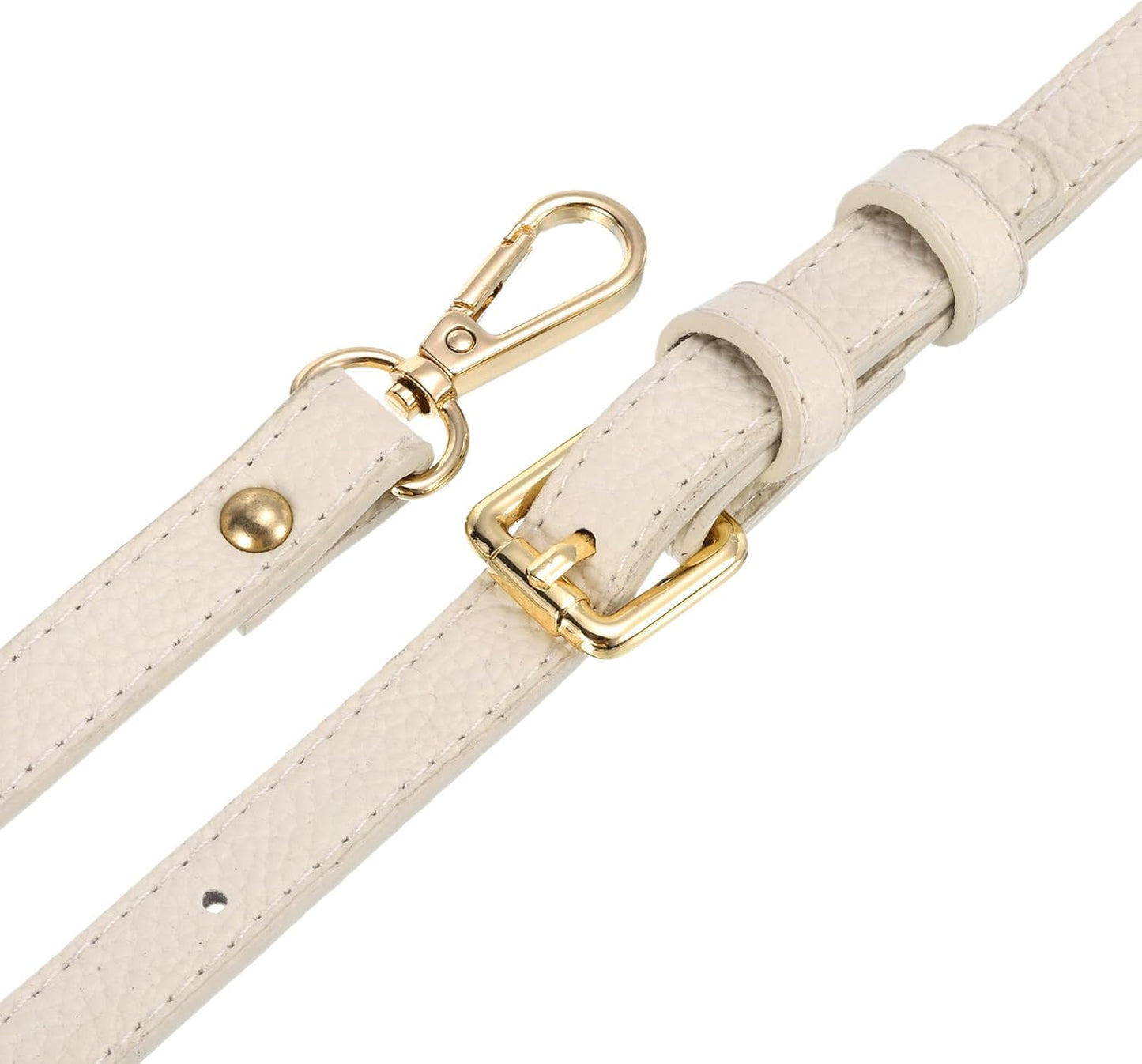 Purse Strap, Leather Adjustable Replacement Strap for Women's Crossbody Handbags Bag, 0.6" Wide, 41-51" Long (Beige)