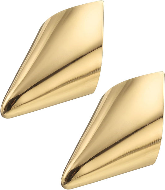 2Pcs Metal Shoes Pointed Protector High Heel Toe Caps Cover, Durable Shoe Tip Cover, Gold, 32mm
