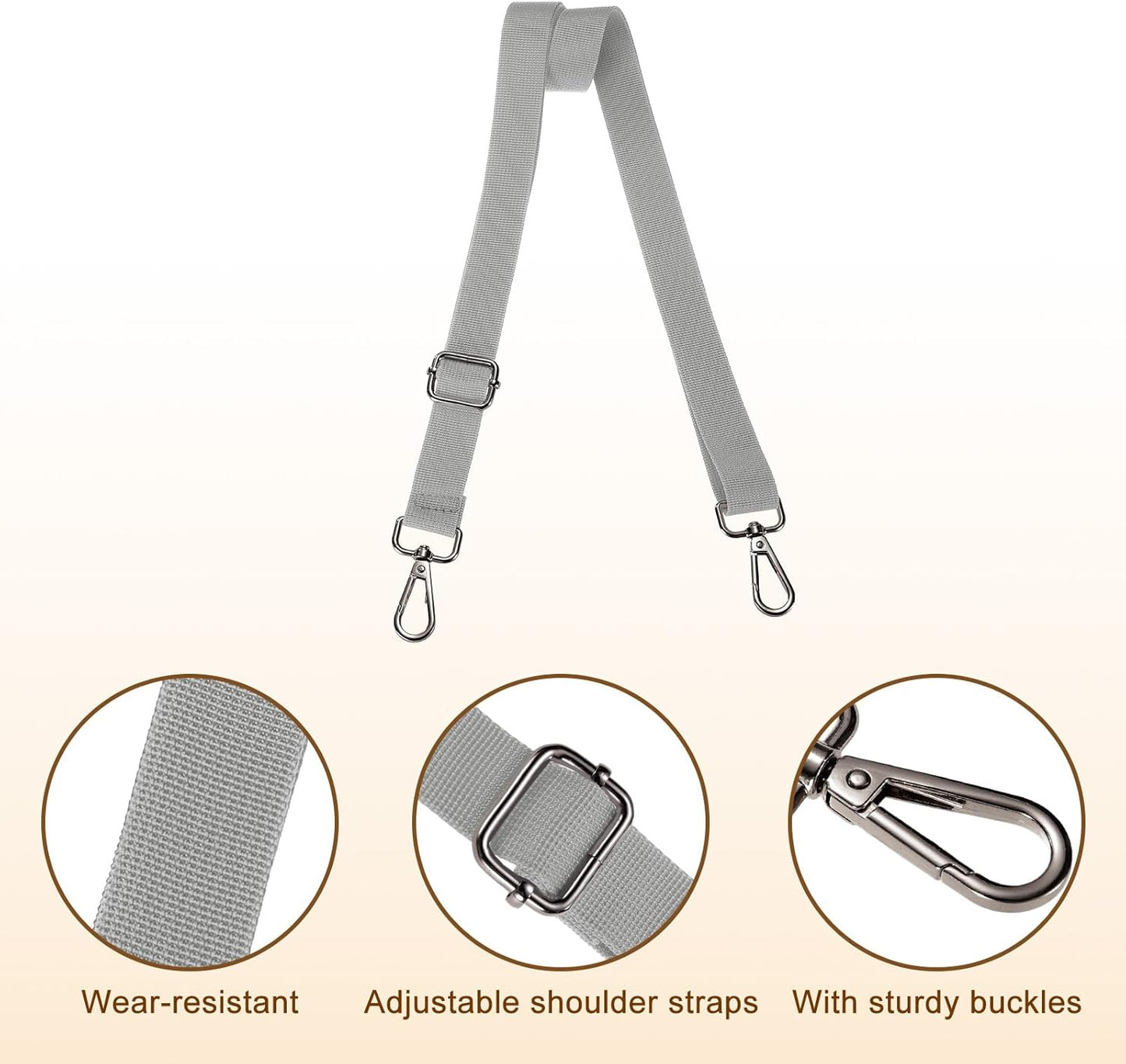 Wide Shoulder Strap, Adjustable Crossbody Purse Strap Replacement for Shoulder Bag Handbag, Buckle
