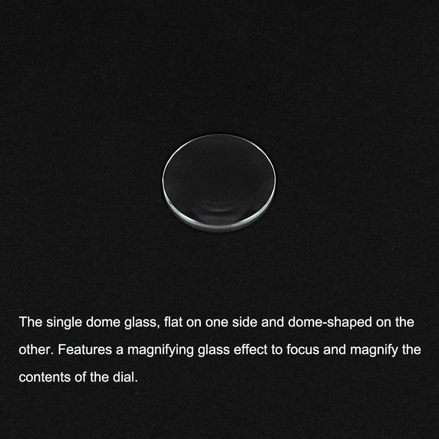 8 Pack 19mm Dia. Watch Glass Crystal Lens, Single Dome Round 1.5mm Edge Thickness for Watchmaker Repair Clear