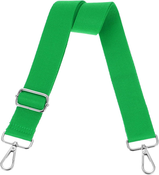 Wide Shoulder Strap, 3.8cm Adjustable Purse Strap Replacement Crossbody Strap for Shoulder Bag Handbag, Green, Silver Pull Core Buckle