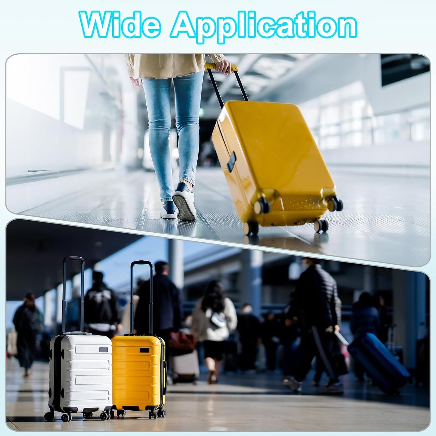 Luggage Wheel Replacement, Suitcase Trolley Wheels DIY Repair, Spinner Wheels Luggage Accessories, Swivel Silent Wheel, Black