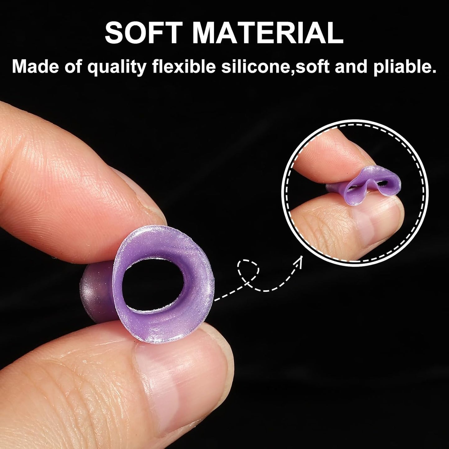Silicone Ear Gauge, Flexible Ear Tunnels Plugs Double Flared Earring Stretchers Expander for Women Men