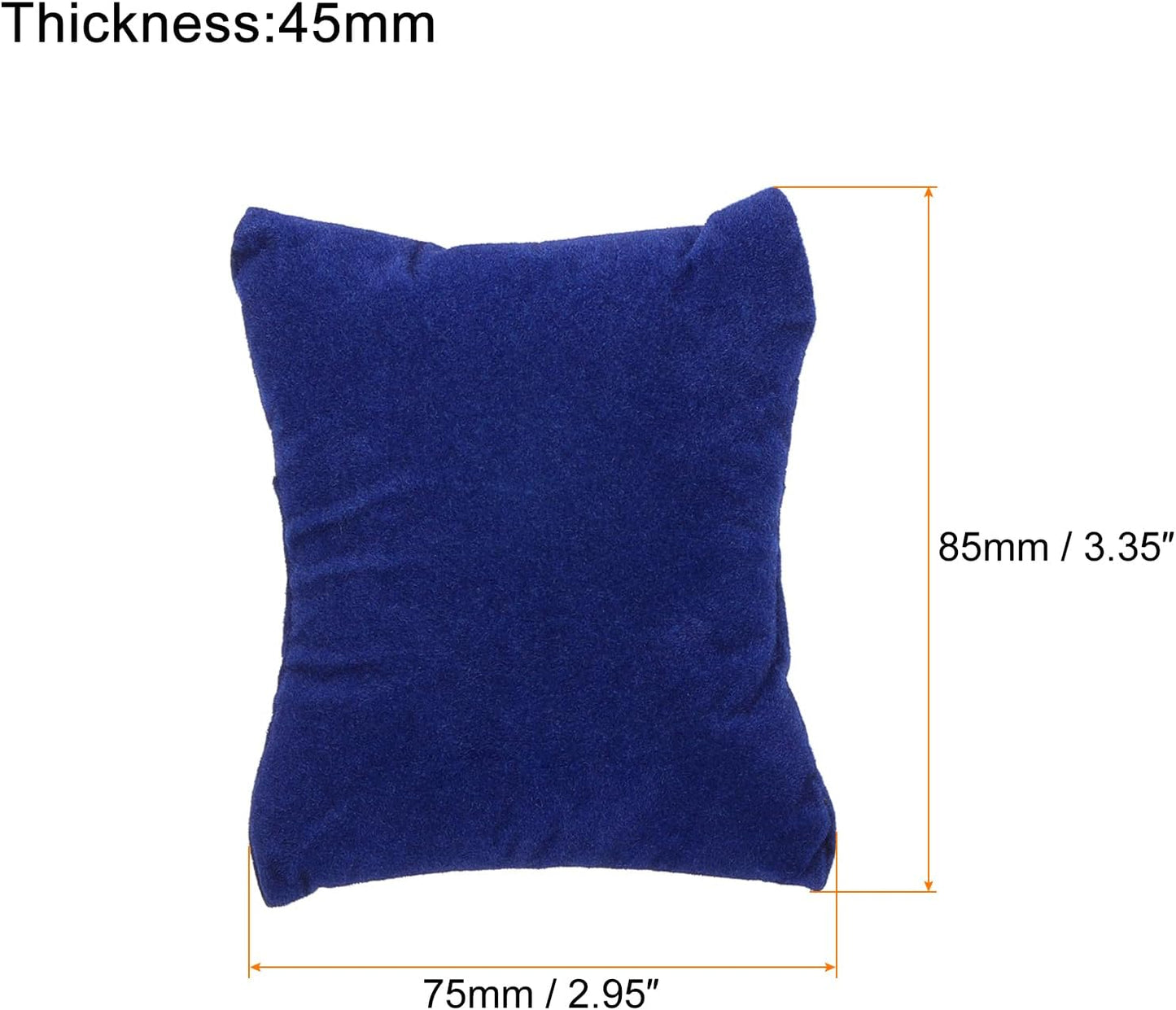 6Pcs Bracelet Watch Pillow, 3.54" x 3.15" Flannelette Jewelry Display Pillows for Bangle Cushions Display Storage, Blue