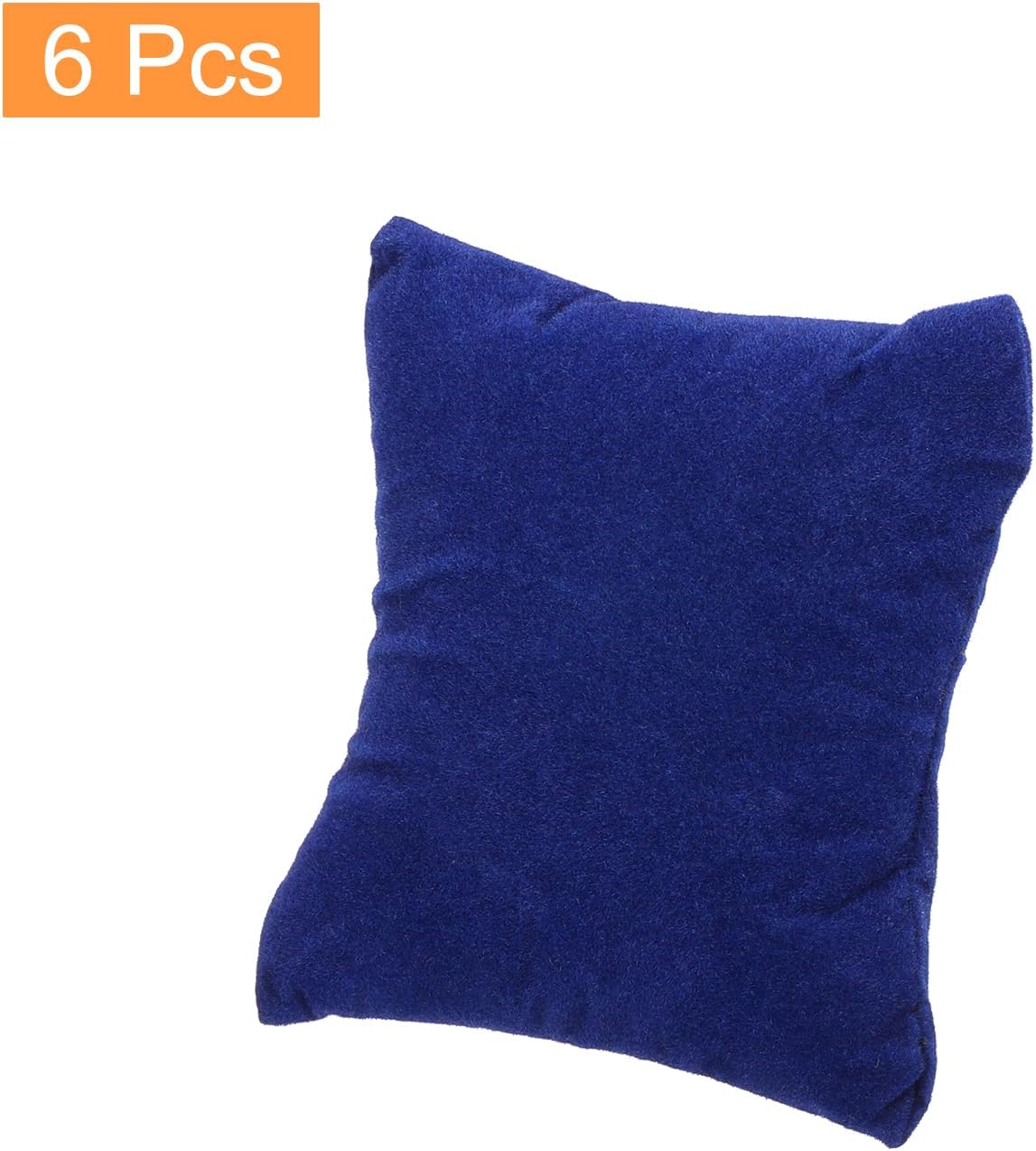 6Pcs Bracelet Watch Pillow, 3.54" x 3.15" Flannelette Jewelry Display Pillows for Bangle Cushions Display Storage, Blue
