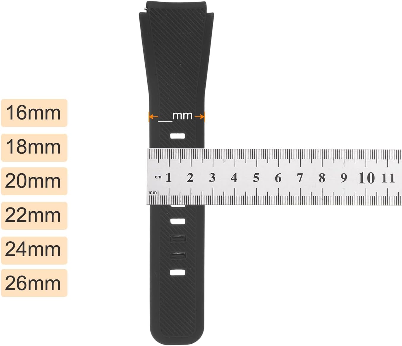 Watch Band Strap Loops, 18mm Width Rubber Fastener Rings Silicone Watch Holder Retainers for Watch Band Mix Color 6 Pcs