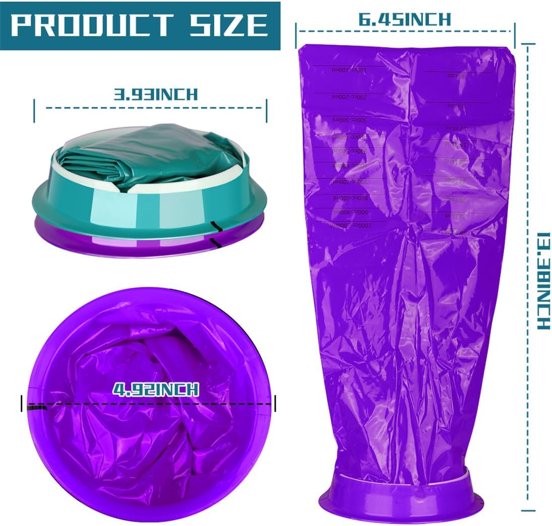 Vomit Bags, Disposable Emesis Bag 16 Pack Portable Barf Bags 1000ML Vomiting Sick Bag for Airsickness Travel Car Motion Sickness and Morning Sickness