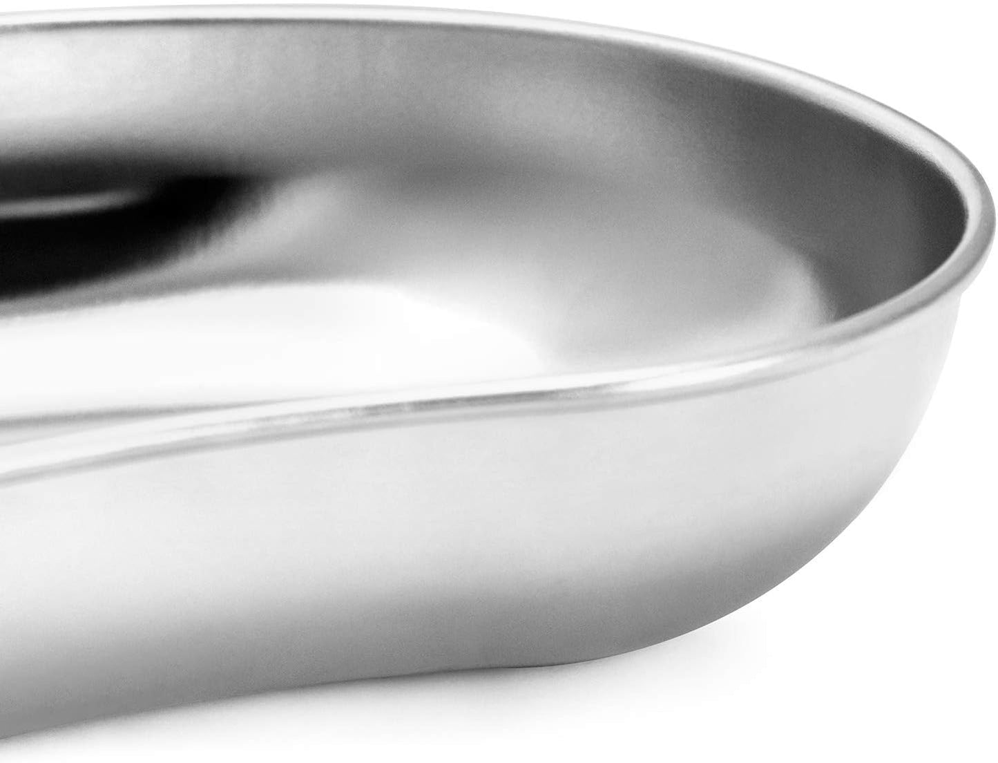 2Pcs 8" Stainless Steel Kidney Tray, Kidney Shaped Emesis Basin, Dental Lab Instruments Surgical Trays, Reusable Metal Kidney Dish,for Soiled Dressings, Medic Waster