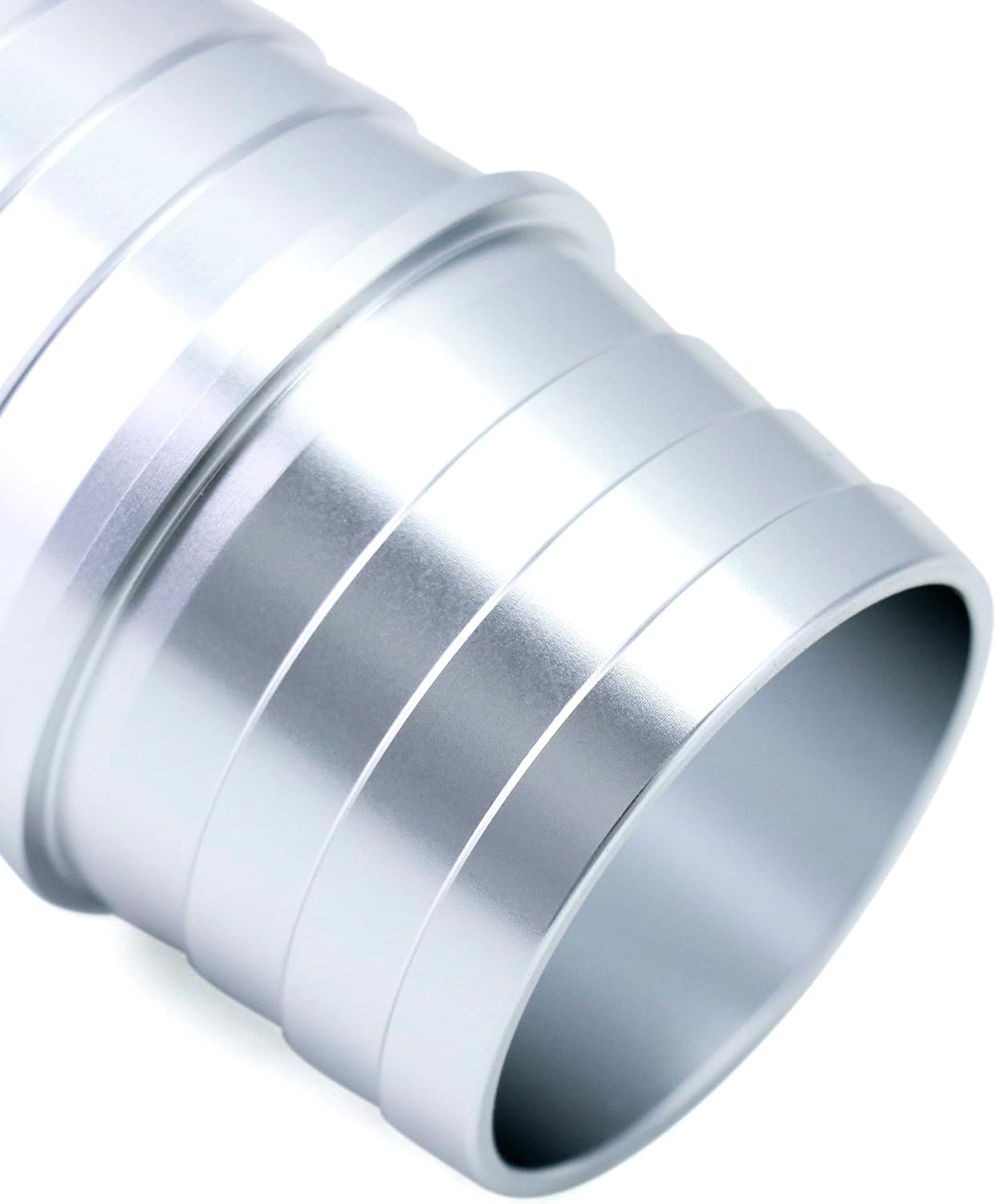 Hose Barb Fittings, 2 Pack 1-1/2" to 1-1/2" Inch Aluminum Alloy Hose Barbed Splicer Mender Union Coupler Fitting Coolant Intercooler Heat Exchanger Fluid/Oil/Fuel