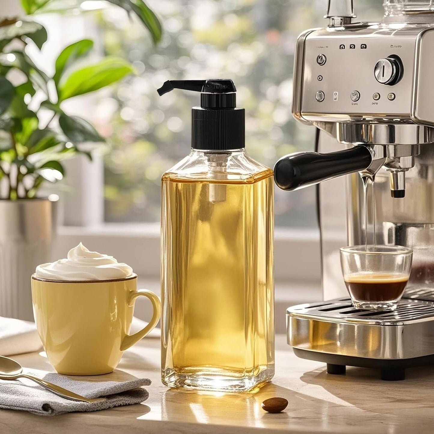 Coffee Syrup Pump Tip Covers, 20 Pack Syrup Pump Caps Black Rubber Syrups Caps Portable Practical Pourer Cap Keep Syrups Sugar Condiments Olive Clean for Pour Dispenser, Oil Liquor Bottle