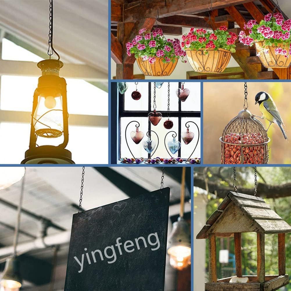 10 Pack 9.5 Inch Black Hanging Chains, Garden Plant Hangers for Hanging Bird Feeders, Billboards, Chalkboards, Basket, Planters, Lanterns, Wind Chimes and Decorative Ornaments Etc.
