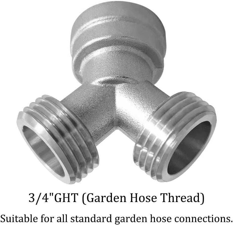 Brass Nickel Plating 3/4" GHT Y Shaped Connector for Steam Dryer and Washing Machine Hoses