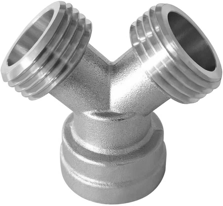 Brass Nickel Plating 3/4" GHT Y Shaped Connector for Steam Dryer and Washing Machine Hoses