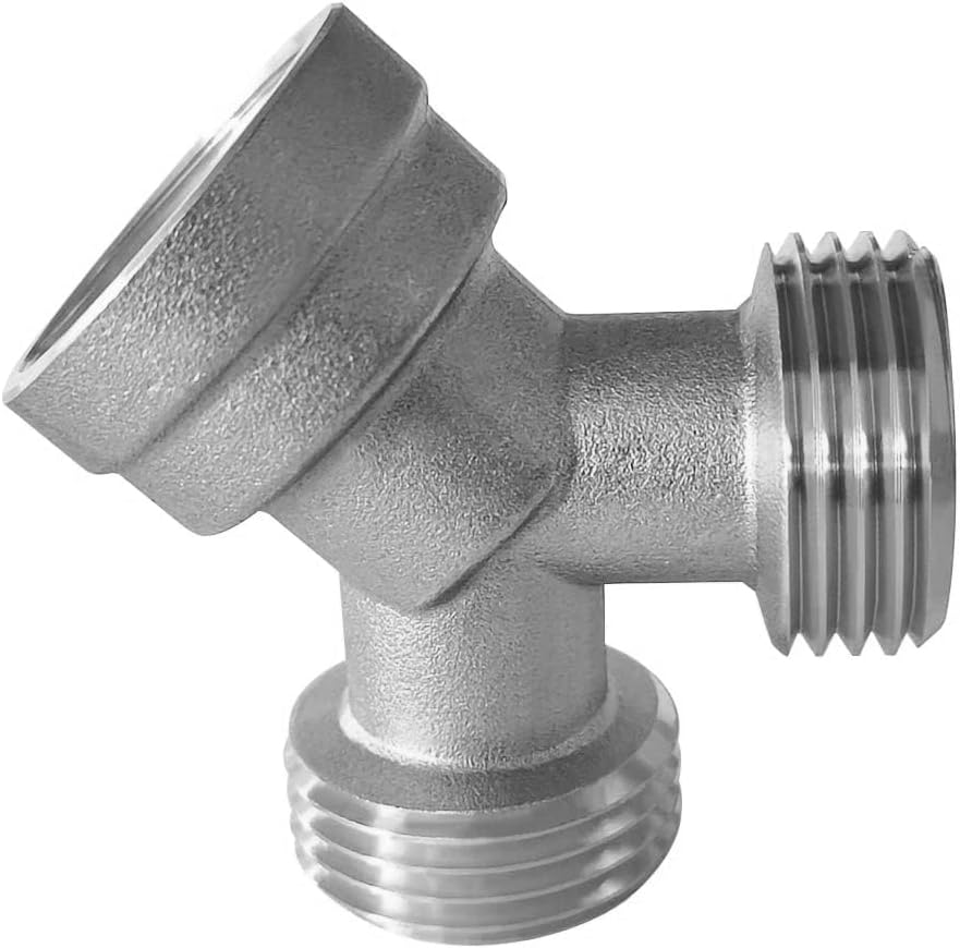 Brass Nickel Plating 3/4" GHT Y Shaped Connector for Steam Dryer and Washing Machine Hoses