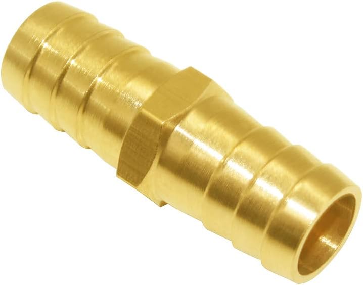 3PCS Solid Brass 5/8" Hose Repair Connectors with Stainless Steel Clamps Small Garden Water Hose End Parts Repair Kit Fitting