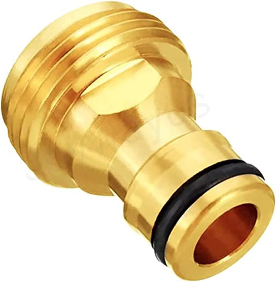 3/4” GHT Male Garden Hose Quick Connect Adapter Brass Connect Fitting（Pack of 4）