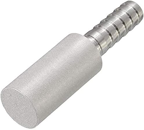 Aeration Stone 0.5 Micron 316 Stainless Steel Oxygenation Diffusion Stone 3/8" Barb for Home brewing Wine Beer Soda