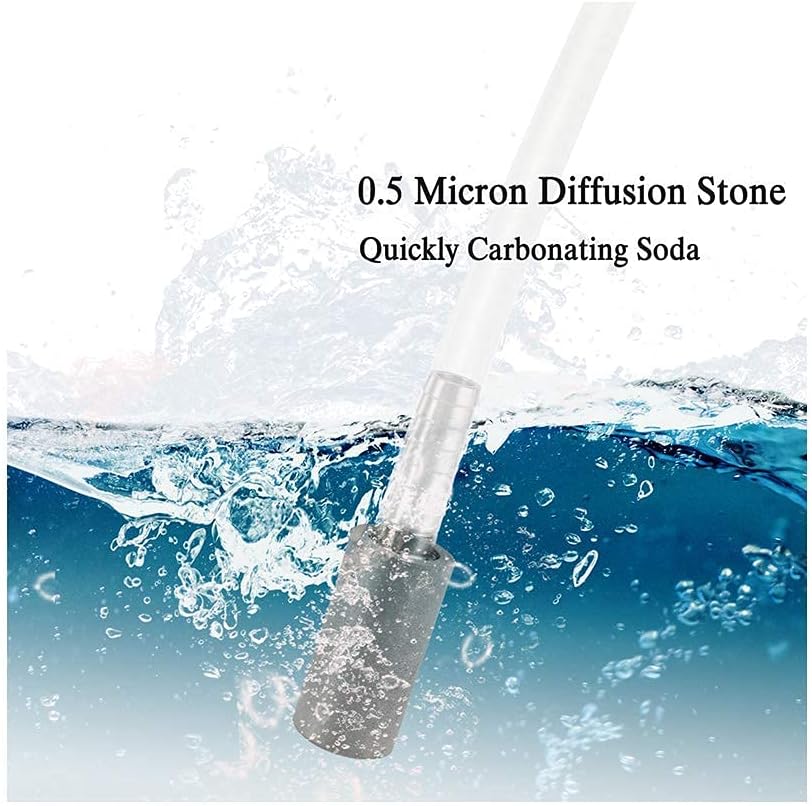 Aeration Stone 0.5 Micron Stainless Steel Oxygenation Diffusion Stone 1/4" Barb for Home brewing Wine Beer Soda + 20 Inch Silicone Hose (Pack of 2)